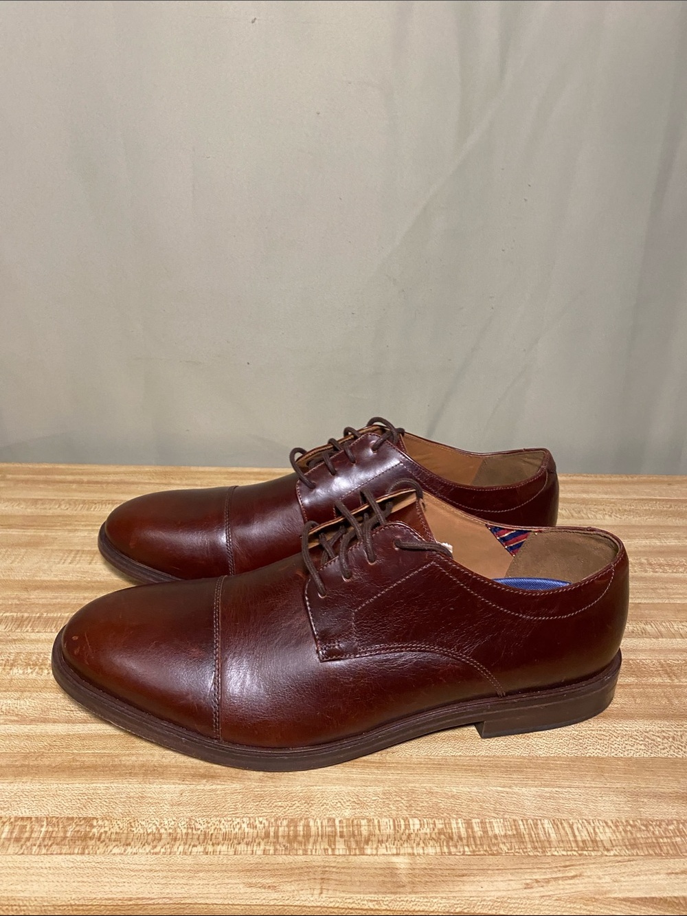 Bostonian Men’s McKewen Cap Toe  Brown Leather Oxford 13M